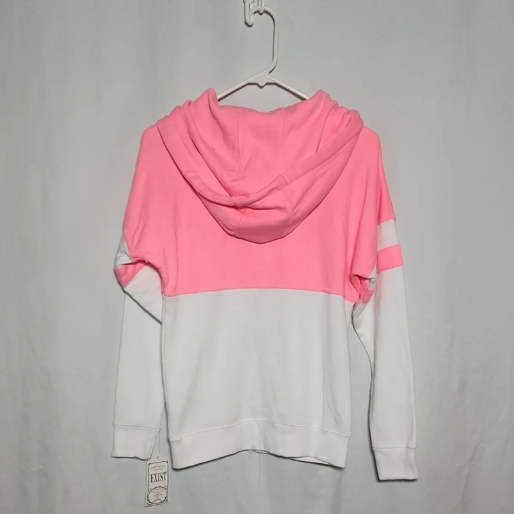 Exist Pink and White Hoodie